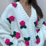 Selena Rose Knit Sweater Cardigan