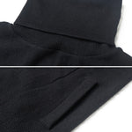 Super Loose Black High-Neck Knitting Batwing Sleeves Sweater Dress