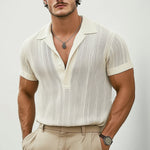 Men's Summer Classic Knitted Breathable V Neck T-Shirt