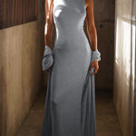 Long Sleeves Solid Color Round-Neck Inner Dress + Bodycon Outerwear Two Pieces Set
