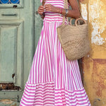 What A Dream Striped Smocked Maxi Dress
