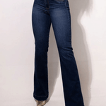 Fashion Elastic Waist High Waist Stretch Slim Flared Hip Lift Jeans
