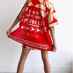 Linen Blend Unique Printed Shirt Top and Elastic Waisted Loose Pocket Shorts Set