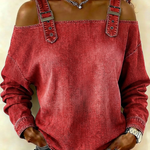 Women's sleeveless denim shirt