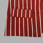 Long Sleeves Loose Striped Notched Collar Blazer Outerwear