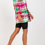 Casual Blazer For Women Color Plaid Long Sleeve Open Front Work Office Suit Jacket With Pocket
