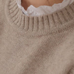 Simple Sleeveless Loose Buttoned Solid Color Round-Neck Sweater Vest Outerwear
