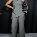 Sleeveless Solid Color Stand Collar Vest Top