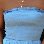 Sameera smocked tiered maxi dress