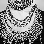 Long Sleeves Skinny Printed High-Neck T-Shirts Tops