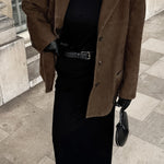 Nubuck Vintage Lapel Loose Suede Jacket