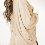 Lapel Knit Long Sleeve Top