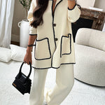 Easy To Style Edge Decorated Pocket Loose Fashion Jacket