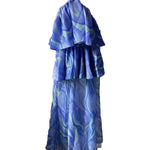 Sleeveless Backless Printed Ruffled Halter-Neck Maxi Dresses