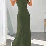 A-Line Loose Solid Color Spaghetti-Neck Maxi Dresses