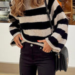 Black Zebra Stripe Sweater