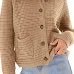 Retro long-sleeved round neck knitted new cardigan