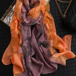 Original Floral Sun-Protection Silk Scarf