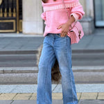 Blanket Stitch Jumper - Light Pink