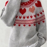 Women's Casual Round Neck Long-Sleeved Printed Sweater