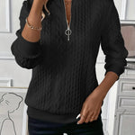 EMMA��� |  Elegant Quarter-Zip Sweater