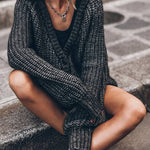 Falling for You Knit Button Up Relaxed Cardigan