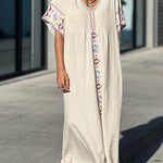 Linen Blend Oversized Dress