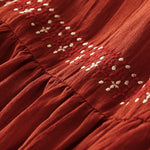 Cotton And Linen Embroidered Loose Dress