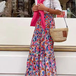 Printed Ruffled Hem Skirt