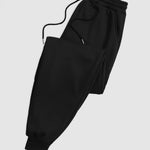 Men's fleece plaid hoodie casual pants set