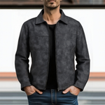 Men's Classic Fashion Zipper PU Leather Jacket
