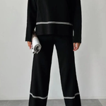 Patchwork Casual Two-piece Set