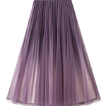 Starry sky gradient gauze skirt pleated skirt