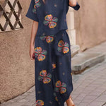 Retro Print Two Piece Sets