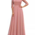A-Line High Waisted Pleated See-Through Solid Color Split-Joint V-Neck Maxi Dresses