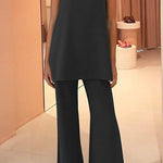 Margovil Solid Cami Top and Wide Leg Pants Set