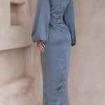 Celebrities Elegant Solid Bandage V Neck A Line Dresses