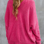 Button Front Pocketed Loose Fit Knitted Cardigan