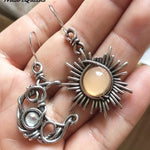 Vintage Sun Moon Earrings