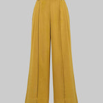 High Waisted Wide Leg Solid Color Split-Joint Pants Trousers