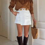 Taupe Clea Fringe Shirt