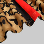 Long Sleeves Skinny Contrast Color Leopard High Neck T-Shirts Tops