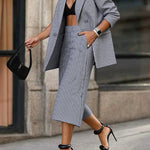 High Waisted Split-Joint Suit Pants