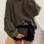 Margovil Drop Shoulder Plain Casual Pullover Sweater