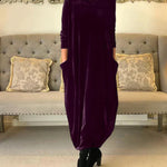Elspeth | Cozy Draped Maxi Dress for Winter