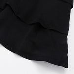 Bodycon Elasticated Waist Belted Buttoned Layered Solid Color Split-Joint Mini Dresses Shirt Dress