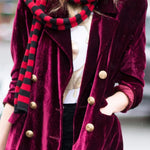 Casual Street Pocket Buttons Velvet Turn-back Collar Outerwear(4 Colors)