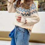 Off-white Fair Isle jacquard turtleneck sweater