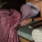 A-Line Loose Elasticity Gradient Pleated Tube Evening Dresses Maxi Dresses
