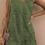 Embroidered floral lace-up tank top romper